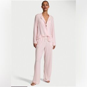 Victoria's Secret Light Pink Striped Pajama Set